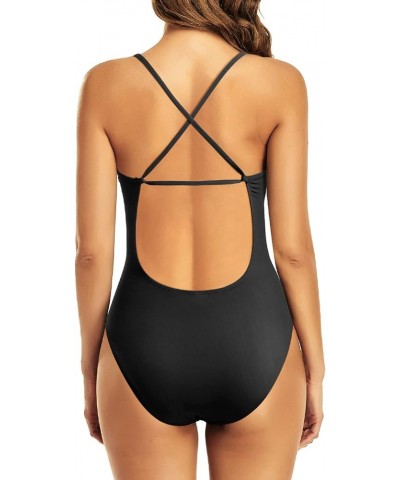 Athletic One Piece Swimsuits for Women Training Sport Bathing Suit for Teens Girls Modest Swimwear Black1 $13.11 Swimsuits