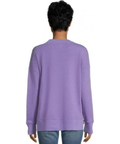 Women's Pullover Crewneck Sweatshirt Purple Tulip $14.70 Hoodies & Sweatshirts