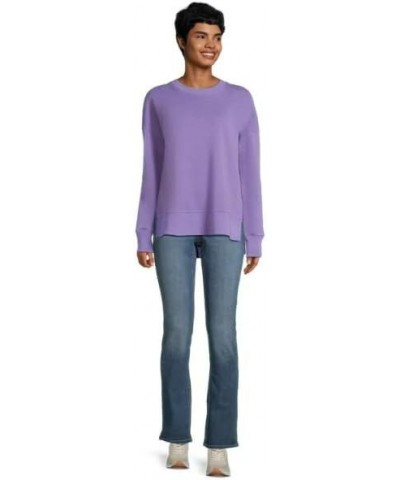 Women's Pullover Crewneck Sweatshirt Purple Tulip $14.70 Hoodies & Sweatshirts