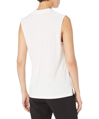 Women's Sleeveless Tie Neck Knit Top Anne White $17.17 Tops