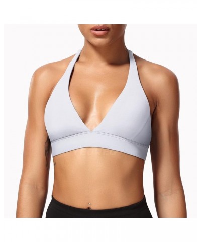 Coral Sports Bras for Women Criss-Cross Back Padded Workout Running Yoga Bra Casual Crop Tops Thin Straps Bra 2 White $13.30 ...