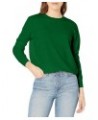 Women's Crewneck Sweater Pullover Soft Knitted Sweaters 06-green $15.11 Sweaters