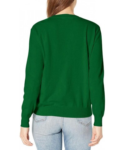 Women's Crewneck Sweater Pullover Soft Knitted Sweaters 06-green $15.11 Sweaters