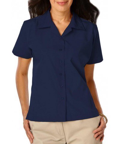 BG6100 - Ladie's Poplin Camp Shirt Navy $16.80 Shirts