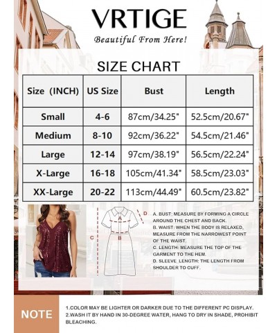 Women's Sparkly Glitter Sequin Strappy V Neck Sleeveless Cocktail Tank Cami Top Blouse Champagne $23.51 Tanks