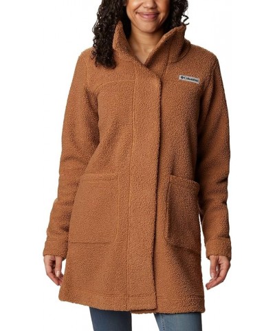 Women's Panorama Long Jacket Camel Brown $40.75 Jackets