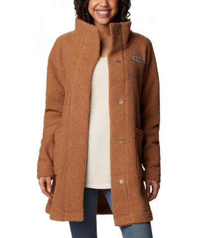 Women's Panorama Long Jacket Camel Brown $40.75 Jackets