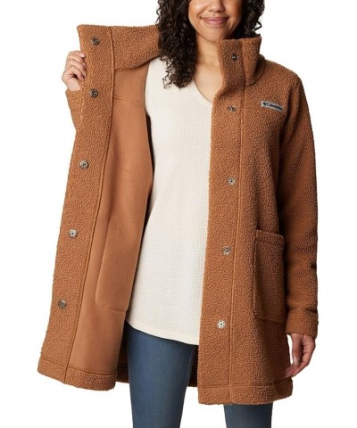 Women's Panorama Long Jacket Camel Brown $40.75 Jackets