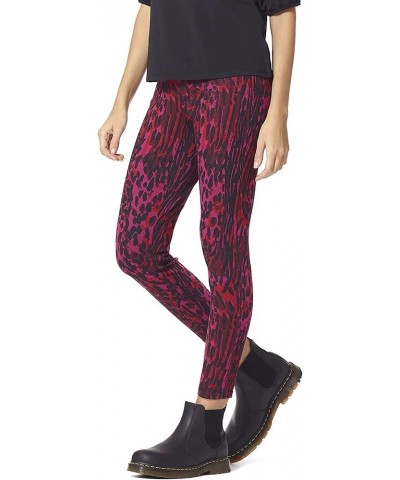 Women's Ultra Soft High Waist Denim Leggings Magenta - Cheerful Cheetah Ultra Soft High Waist Denim Leggings $26.65 Leggings