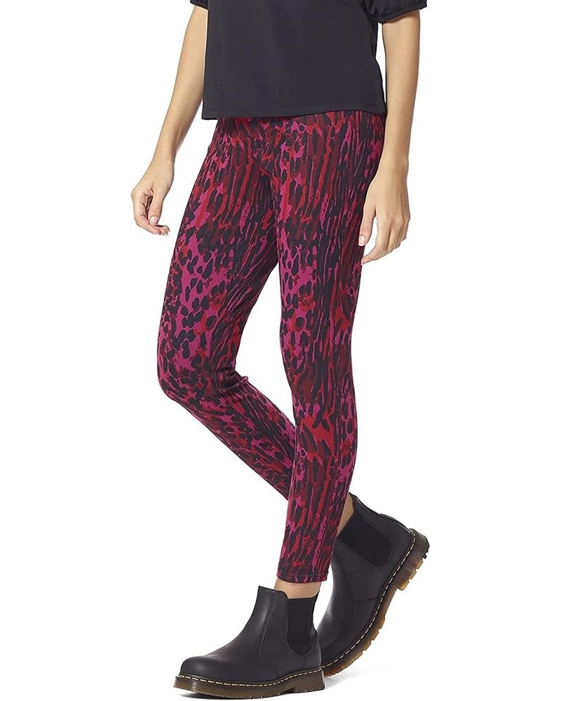 Women's Ultra Soft High Waist Denim Leggings Magenta - Cheerful Cheetah Ultra Soft High Waist Denim Leggings $26.65 Leggings