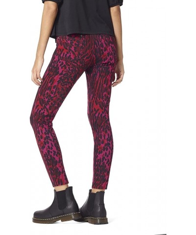 Women's Ultra Soft High Waist Denim Leggings Magenta - Cheerful Cheetah Ultra Soft High Waist Denim Leggings $26.65 Leggings