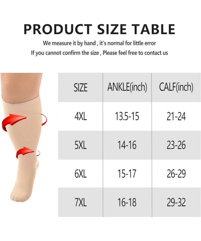 Compression Socks For Women Men,Plus Size Compression Socks Men Women,Wide Calf Compression Stocking.Extra Large Compression ...