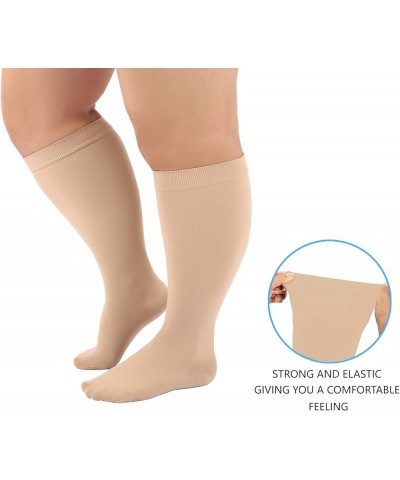 Compression Socks For Women Men,Plus Size Compression Socks Men Women,Wide Calf Compression Stocking.Extra Large Compression ...