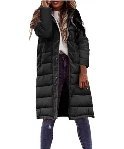 Quilted Warm Coat With Pockets Women's Long Vest Zipper Sleeveless Jacket Winter Quilted Outdoor Fashion Hooded Coat I-black ...