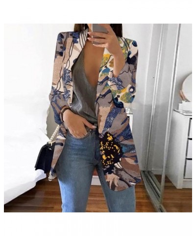 Blazers for Women Business Casual Trendy Elegant Graphic Print Jacket Tops Long Sleeve Loose Fit Outwear Fall Clothes Outfits...