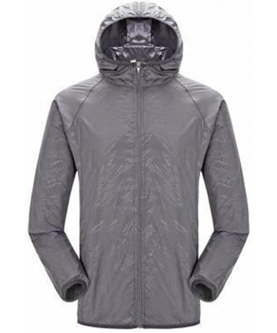 Clearance Rain Jackets for Women Waterproof Hooded Windproof Jacket Lightweight Full Zip Outerwear Plus Size Loose Gray $3.11...