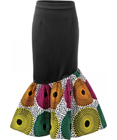 Women African Print Skirt Kente Pencil Skirts D $13.74 Skirts