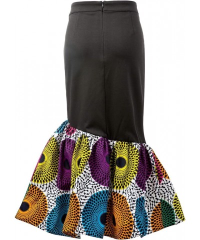 Women African Print Skirt Kente Pencil Skirts D $13.74 Skirts