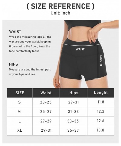 Spandex Biker Yoga Shorts Women, 3'' / 5'' / 10'' High Waisted Booty Workout Shorts 3 inch White $7.94 Activewear