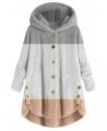 Fleece Jacket Women,Warm Winter Plus Size Cute Button Down Hooded Tops Teddy Coat Outerwear with Pockets B-gray $10.56 Coats