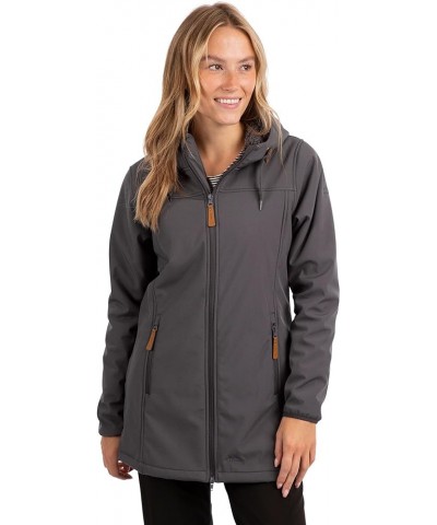 Womens/Ladies Kristen Longer Length Hooded Waterproof Jacket Carbon $33.04 Jackets