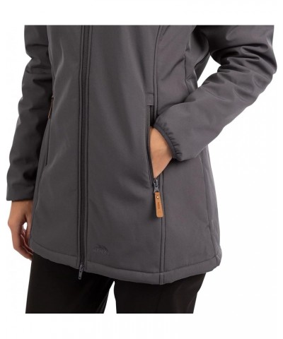 Womens/Ladies Kristen Longer Length Hooded Waterproof Jacket Carbon $33.04 Jackets