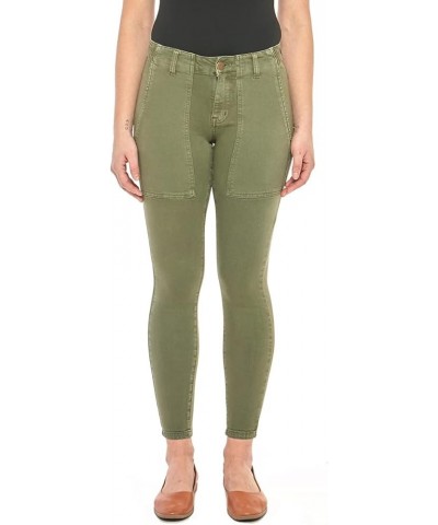 Blair-BLK Mid-Rise Skinny Jeans Camo Green $13.91 Jeans