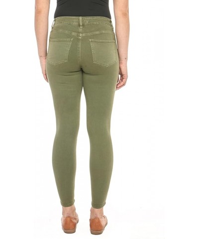 Blair-BLK Mid-Rise Skinny Jeans Camo Green $13.91 Jeans