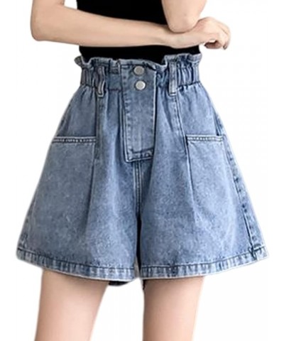 Jean Shorts for Women High Waist Vintage Color Block Denim Shorts Summer Short Jeans with Pockets Ff-blue $11.21 Shorts