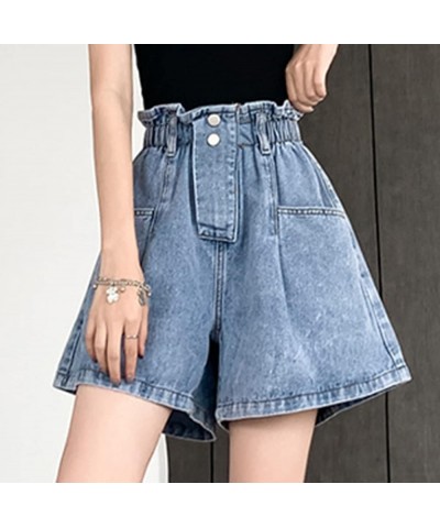 Jean Shorts for Women High Waist Vintage Color Block Denim Shorts Summer Short Jeans with Pockets Ff-blue $11.21 Shorts