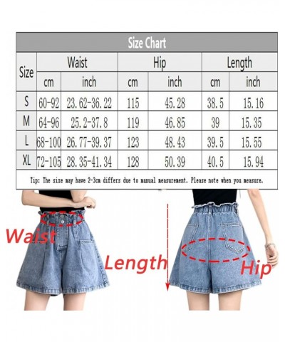 Jean Shorts for Women High Waist Vintage Color Block Denim Shorts Summer Short Jeans with Pockets Ff-blue $11.21 Shorts