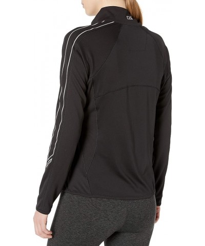 Women's Lightweight 50+ UPF Jersey Pennant Sport 3/4 Zip Pullover Black $38.37 Hoodies & Sweatshirts