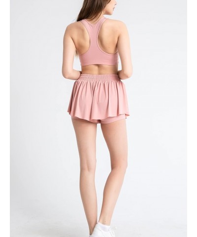 Womens Flowy Shorts with Pockets Pink $12.71 Activewear