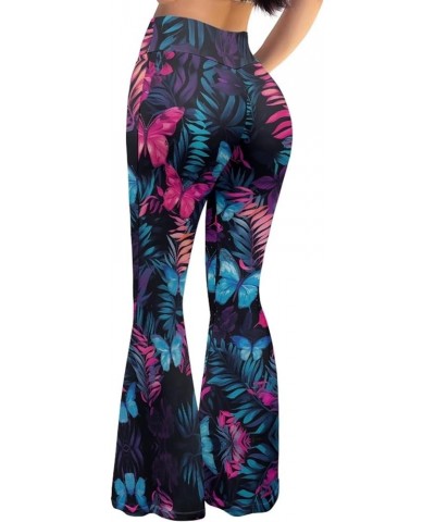 Flared Yoga Pants for Women Casual Daily Size S-2XL Gothic Butterfly $12.15 Activewear