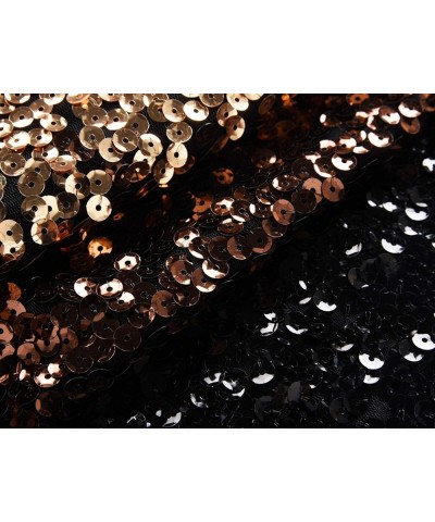 Women Sparkly Sequin Tank Top Shimmer Glam Art Deco Rave Party Vest Tops Black/Coffee/Gold $9.66 Vests