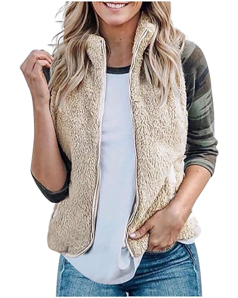 Women's Fleece Jackets & Coats Full Zip Up Hooded Overcoats NO Pocket Sweater Oversized Outerwear Plus Size R-no Hood-khaki $...