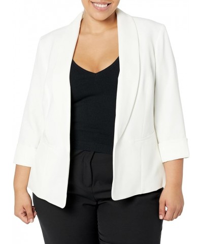 Women's Shawl Collar Open Jacket with Cuffed Sleeves Vanilla Ice $34.29 Blazers