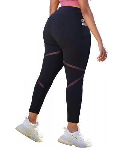 Plus Size Leggings High Waist Athletic Workout Yoga Pants Pockets Women's Tummy Control Best Thick Long Black-x Pocket $11.50...