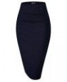 Women's Techno/Scuba Stretchy Office Pencil Skirt Made in USA 2127-navy $12.74 Skirts