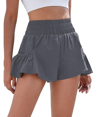 Womens High Waisted Shorts Athletic Running Shorts Workout Gym Quick Dry Flowy Shorts with Pockets Cadet Grey48 $10.39 Active...