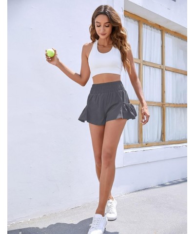 Womens High Waisted Shorts Athletic Running Shorts Workout Gym Quick Dry Flowy Shorts with Pockets Cadet Grey48 $10.39 Active...