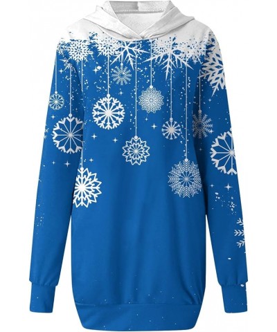 Women's Crewneck Sweatshirts Graphic Sleeve Hoodie Christmas Printed Sweatshirt Top Crew Neck Sweatshirts 4-blue $11.76 Hoodi...