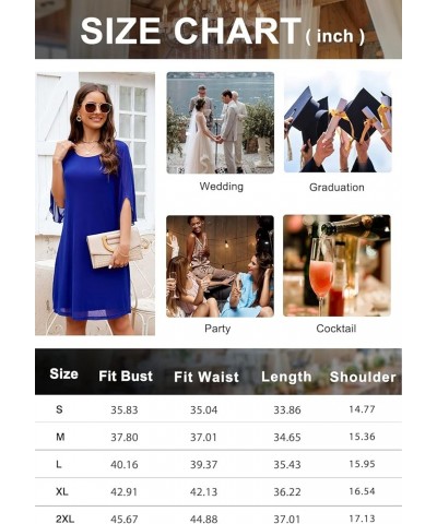 Womens Casual Ruffle 3/4 Sleeve Mesh Dress Loose Flowy Stretchy Dresses Elegant Evening Dress for Cocktail Party Yh Red Flowe...