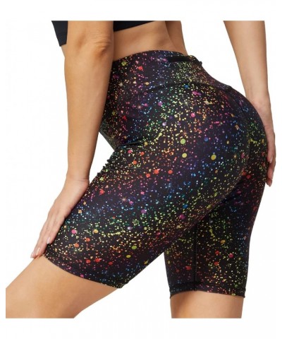 Workout Biker Shorts for Women Athletic Leggings Running Printed Yoga Shorts Gold Dust 1-3 $12.99 Activewear