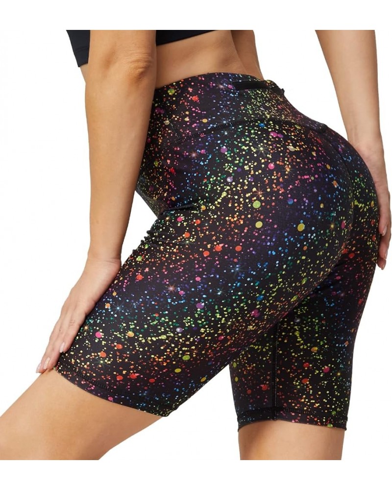 Workout Biker Shorts for Women Athletic Leggings Running Printed Yoga Shorts Gold Dust 1-3 $12.99 Activewear