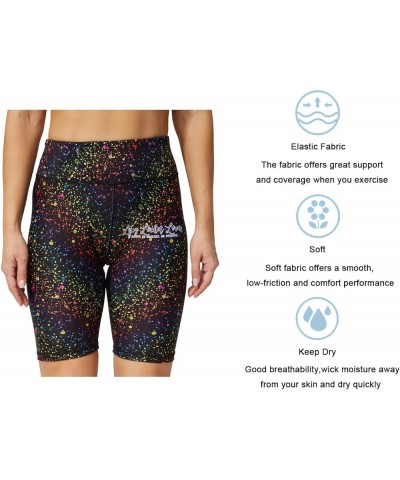 Workout Biker Shorts for Women Athletic Leggings Running Printed Yoga Shorts Gold Dust 1-3 $12.99 Activewear