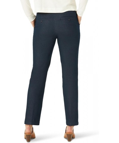 Women's Soft Comfort Waist Knit Midrise Straight Leg Pant Indigo Rinse $7.66 Pants