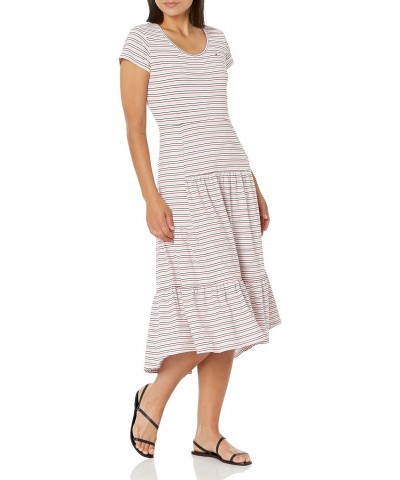 Women's Tiered Midi Dress, Iconic Multi Stripe, Small $33.63 Dresses