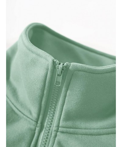 Women's Plus Size Letter Long Sleeve Drop Shoulder Zipper Drawstring Sweatshirt Green $9.71 Hoodies & Sweatshirts