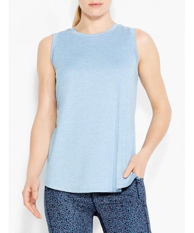 Women's Flowfit Pleat Back Tank Blue Mix $10.90 Tanks